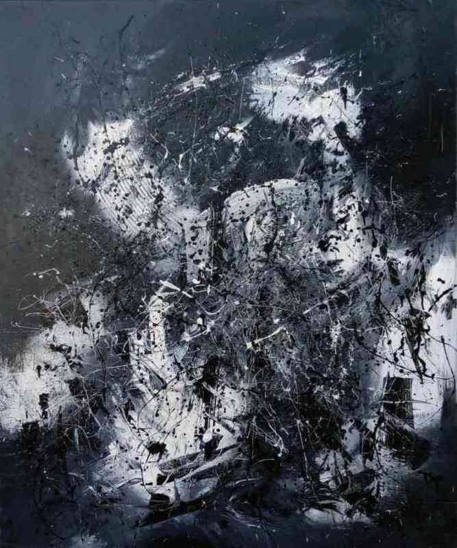Ahogar a la bestia (90x110 cm. - técnica mixta)